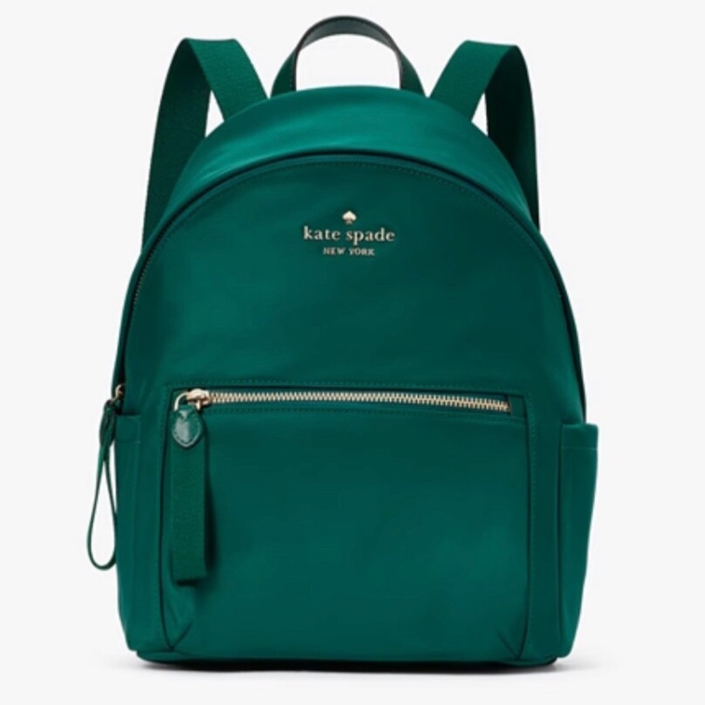 Kate Spade Chelsea Medium Jade Backpack (Teal, Green) Nylon
